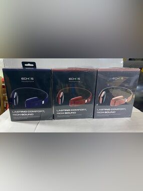 Echos Headphones lot of 3  (Blue, Red, Rose Gold)